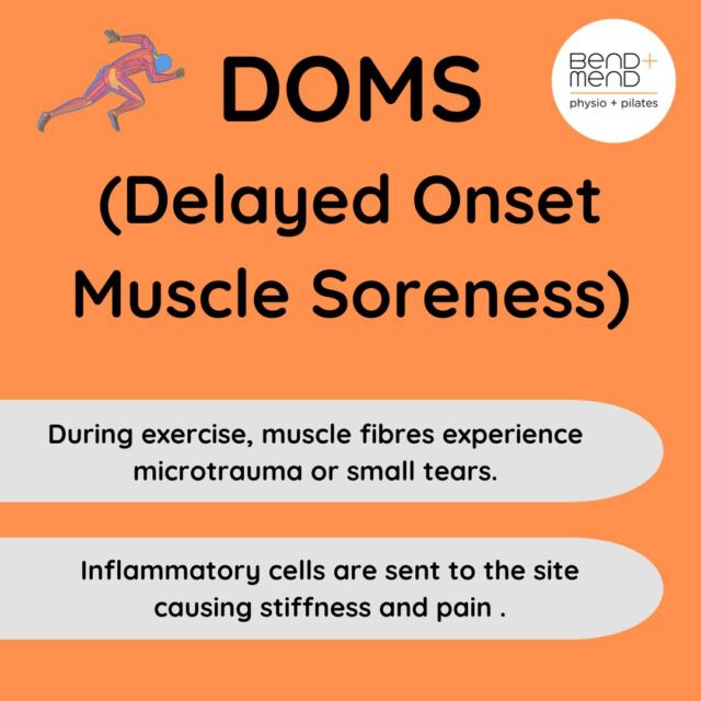 Have you ever done a workout at the gym to wake up the next day and struggle sit down on a chair? You were probably experiencing a phenomenon called Delayed Onset Muscle Soreness, or DOMS for short. While DOMS can be uncomfortable, it is usually a positive sign that indicates that your muscles are healing into a stronger state than before the activity. As you become more accustomed to the activity, your muscles will adapt, and you will experience less discomfort. And when that happens, take it as a sign to step it up and push yourself with the next round of squats.#sydneyphysio #physiosydney #doms #bendandmend #sydneycbdphysio #sydneycbdphysiotherapist #sydneycbdphysiotherapy