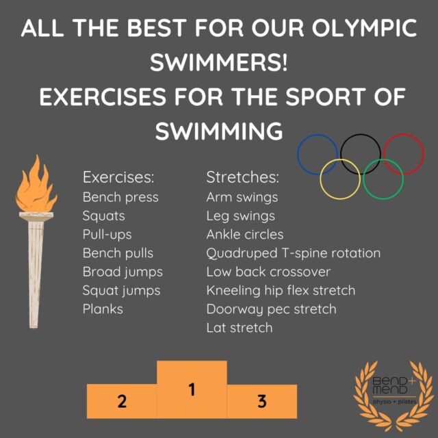 Good luck to Australia's swim team! Inspired by our athletes? Here are some ideas to improve your swim times. A balanced program should include both strength and mobility.#sportsphysio #physiosydney #olympics2024