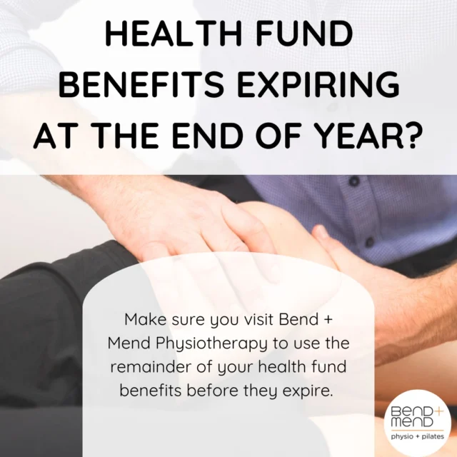 It already November! The end of year countdown is on. As most health funds renew at the end of each calendar year, its time to make sure you have used all your Physio Extras cover. Our HICAPS on the spot claiming means you only pay the gap for all our Physio and Physio-led Pilates services.#hicaps #healthcover #bendandmend #physioandpilates #HealthFund