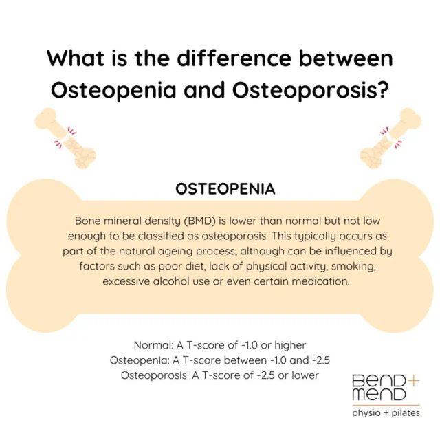 What is the difference between Osteopenia and Osteoporosis?
Whilst both these conditions affect bone density (which refers to the mineral content of your bones) they differ in severity.
#physiosydneycbd #sydneyphysio #bendandmend #osteoporosis #osteopenia #bonedensity