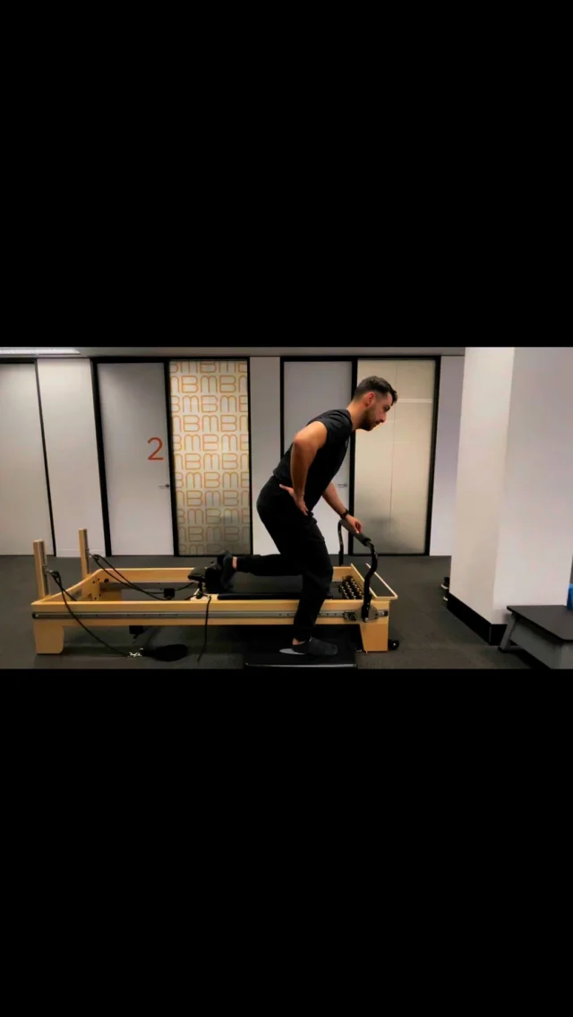 What level of Pilates reformer "Scooter"  do you do? Here Adrian shows us hands on, hands off, foam balance mat and the more difficult BOSU scooter. All progressions to challenge your stability on one leg. Great for runners.#sydneyphysio #physiosydneycbd #bendandmend #reformer #reformerscooter #runningphysio