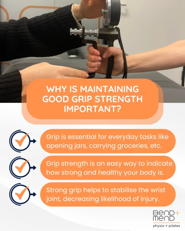 Grip strength reflects overall muscle health and function, and is linked to longevity, mobility, and the ability to perform daily tasks.
#physiosydneycbd #sportsphysio #bendandmend #GripStrength