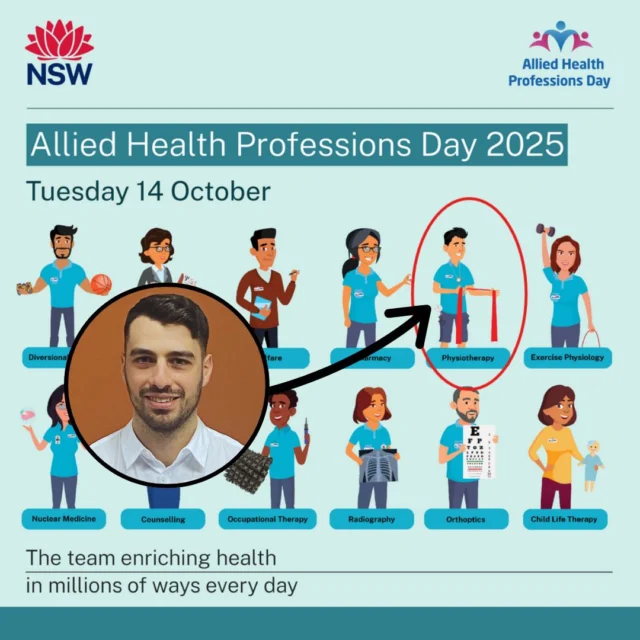 Look! NSW Health perfectly captured Physio Adrian’s likeness — spot on (when cleanshaven)! 👏 Happy Allied Health Day everyone!There are more than 17​,000 allied health professionals, across a diverse group of 23 individual professions, that make up the Allied Health Workforce in NSW Health​​​.
#bendandmend #AlliedHealthDay #physiosydney #physiosydneycbd