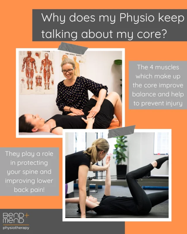What “Core” Really Means:
It’s not just your abs! The core includes:
- Deep abdominal muscles like the transversus abdominis
- Pelvic floor muscles
- Diaphragm (yes, your breathing muscle!)
- Spinal stabilisers like the multifidus
- Glutes and hip muscles
Together, these form a muscular “cylinder” that stabilises your spine and pelvis during movement.#physiosydney #physiosydneycbd #BendAndMend #BendAndMendPhysio #SydneyPilates #physiorehab #spinalphysio