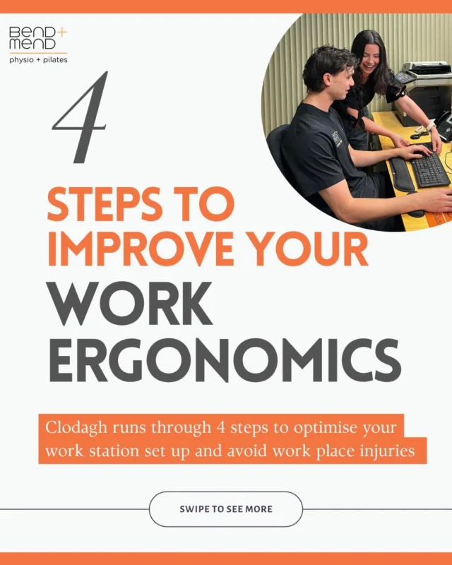 ✔️ Back supported
✔️ Screen at eye level
✔️ Elbows by your side
✔️ Wrists straight
✔️ Feet flat on the floor
✔️ Move every 30–60 minutes#sydneyphysiocbd #physiobackpain #ergonomicphysiotherapy #ergonomicsetup #bendandmend