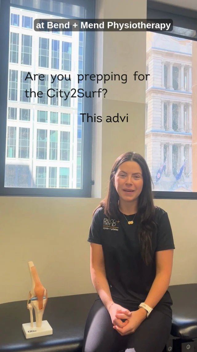 Training for City2Surf?
Protect your IT band with these two simple exercises from Clo!What is the IT Band?
Connective tissue from hip → outside knee
Common source of pain in runnersWhy It Hurts
Hip muscles not functioning properly
ITB becomes overloadedExercise 1 — Single‑Leg Kick
Glute activation • Hip controlExercise 2 — Glute Bridge
Posterior chain strength • Pelvic stability#GluteStrength #sydneyphysiocbd #bendandmend #runnersknee #foamroller