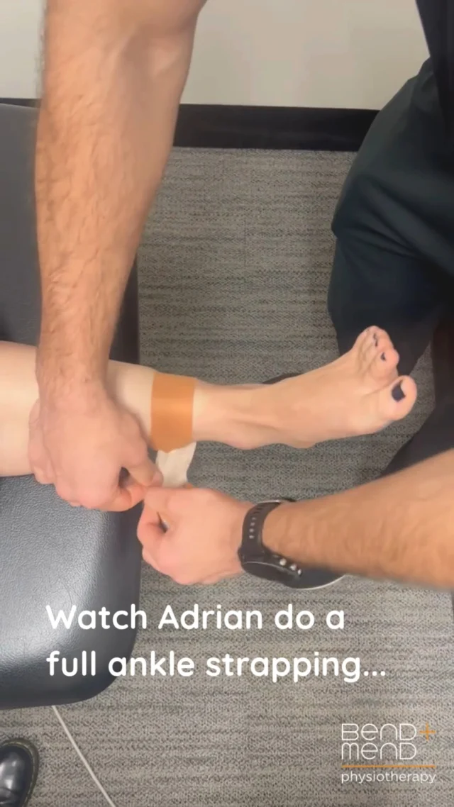 ANKLE TAPING WITH ADRIAN
Need a little extra support for your ankle? Adrian is showing us one of the taping techniques we use in the clinic to help support ankle movement and recovery.Whether you're getting back into sport, recovering from an injury, or just want some extra support — the right taping technique can make a difference.Bend + Mend Physio + Pilates | Sydney CBD#BendAndMend #Physiotherapy #sportsphysiosydney  #AnkleTaping #AnkleInjury  #SydneyPhysio #sydneycbdphysiotherapy